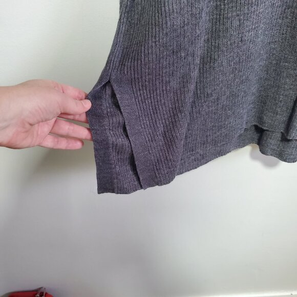 EILEEN FISHER Organic Linen Delave Crew Neck Tunic Top LS Boxy Grey Women's XL - Picture 6 of 12